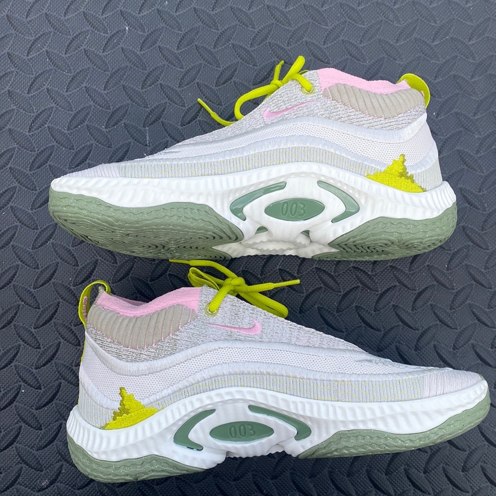 Men’s Nike Pink and Green Basketball Shoes